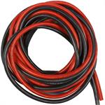 Silikonkabel geschmeidig rot/schwarz 1m (10.0 qmm)