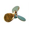 3-Blatt Propeller Messing 50mm rechts / M4